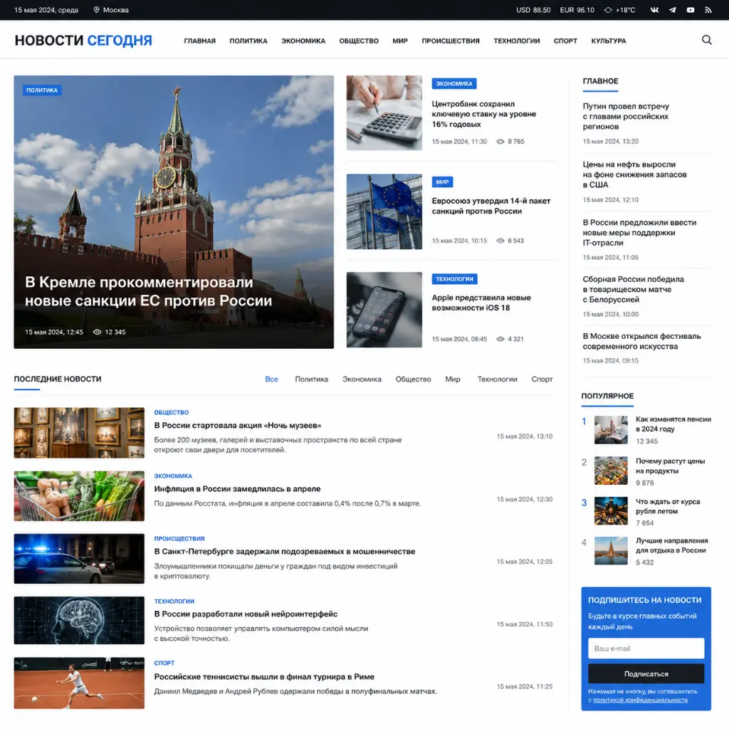 Создание новостных сайтов